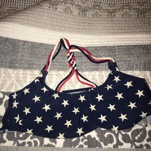Patriotic swimsuit top